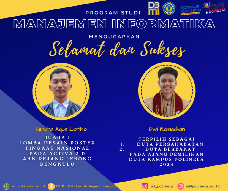Mahasisw Manajemen Informatika Berhasil Menjadi Juara Pada 2 Ajang Bergengsi